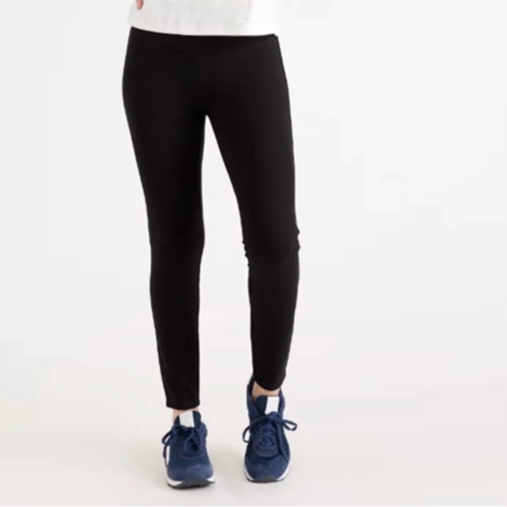 Quince Black Ponte Pants - Skinny Leg - M Petite - 24" Inseam - NWT